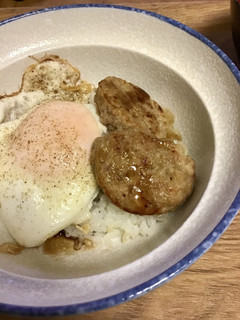 食日記/ハンバーグ丼/時短-レシピのメイン写真