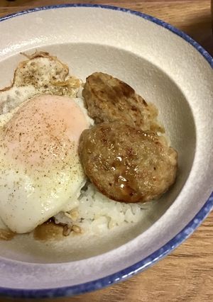 食日記/ハンバーグ丼/時短-レシピのメイン写真