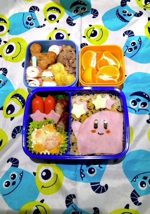 超簡単キャラ弁　星のカービィ☆-レシピのメイン写真