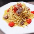 サバ缶とビネガーのパスタ