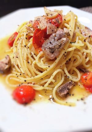 サバ缶とビネガーのパスタ-レシピのメイン写真