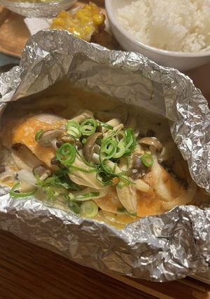 鮭の味噌マヨホイル焼き-レシピのメイン写真