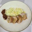 豚ヒレ肉のエノキ包み照り焼き