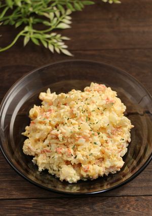 レンジで簡単！カニカマたまごサラダ-レシピのメイン写真