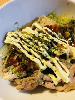 市販サラダ活用●豚こまぎれ肉のサッと炒め-レシピのメイン写真