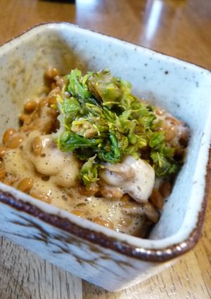 蕗の薹の油炒め入り納豆-レシピのメイン写真
