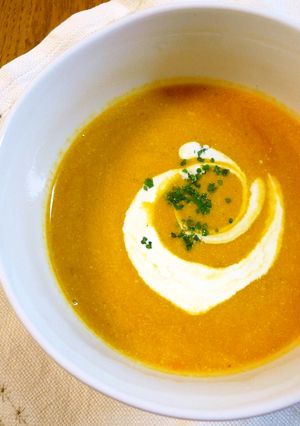 簡単でもリッチ☆かぼちゃとトマトのスープ-レシピのメイン写真
