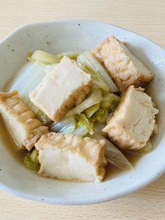 白菜と厚揚げの煮物-レシピのメイン写真