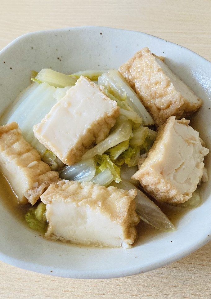 白菜と厚揚げの煮物-レシピのメイン写真