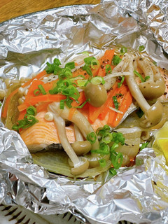 味付けは塩出汁のみ!しゃけのホイル焼き-レシピのメイン写真