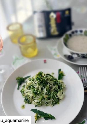 菜の花ジェノベーゼ温麺-レシピのメイン写真