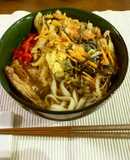 食感◎キクラゲ入りかき揚げのせお蕎麦