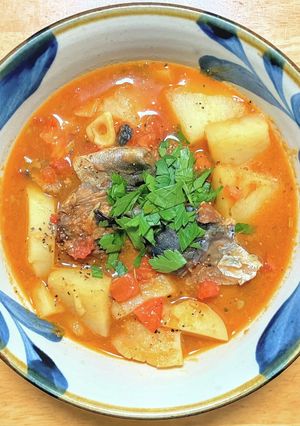 サバ缶とジャガ芋のトマト煮-レシピのメイン写真