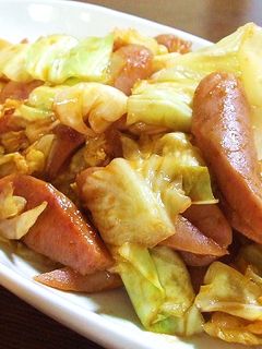 レンジで手早く♪キャベツのケチャップ炒め-レシピのメイン写真