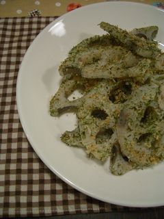 レンコンの青海苔パン粉焼き。-レシピのメイン写真