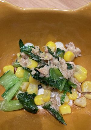 シーチキン、コーンと小松菜の炒め物-レシピのメイン写真