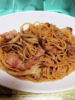 ベーコンと舞茸のパスタ-レシピのメイン写真