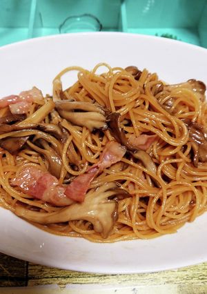 ベーコンと舞茸のパスタ-レシピのメイン写真