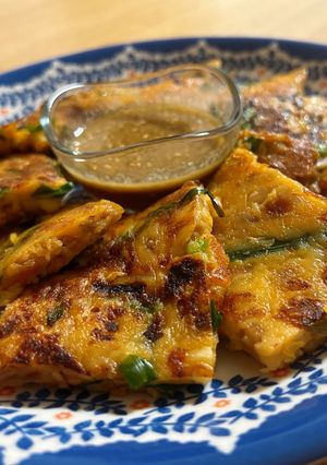 納豆キムチとニラのチーズチヂミ-レシピのメイン写真