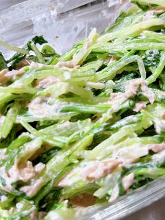 【未来の私へ覚書】水菜のツナマヨサラダ-レシピのメイン写真