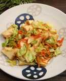 簡単！厚揚げとキャベツの甘蒸し焼き