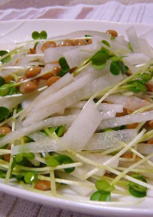 梅ぇ〜大根と貝割れの納豆サラダ-レシピのメイン写真