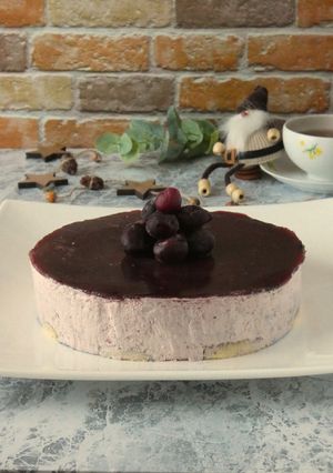 電子レンジ★チェリームースケーキ-レシピのメイン写真