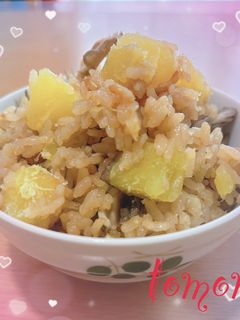 秋の味!さつまいもと舞茸の炊き込みご飯-レシピのメイン写真
