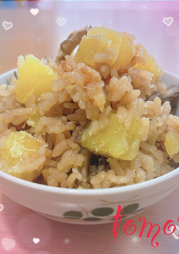 秋の味！さつまいもと舞茸の炊き込みご飯-レシピのメイン写真