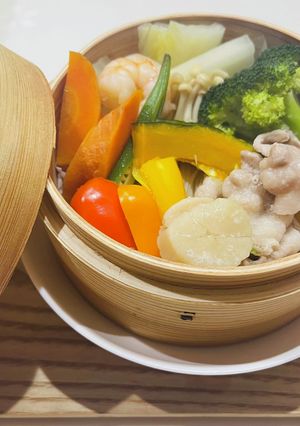 せいろ蒸し★野菜、豚バラ、シーフード-レシピのメイン写真