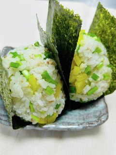 ツナマヨたくあんおにぎり-レシピのメイン写真