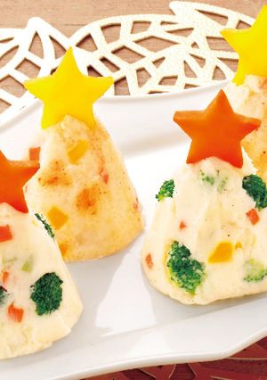 2色のポテトサラダツリー-レシピのメイン写真