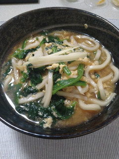超簡単!ほうれん草卵うどん-レシピのメイン写真