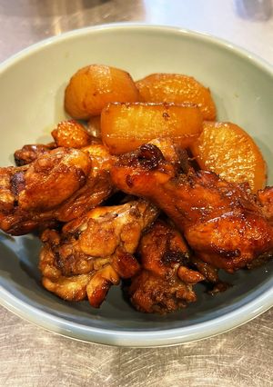 インスタントポットでつくる手羽元と大根煮-レシピのメイン写真