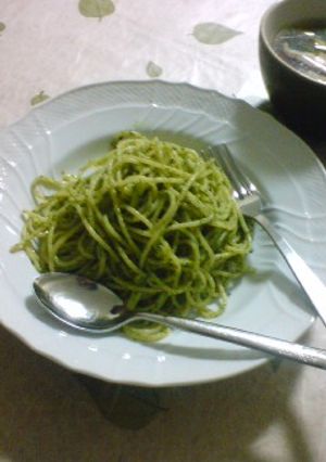 シソとゴマのパスタ（ジェノベーゼ風）-レシピのメイン写真