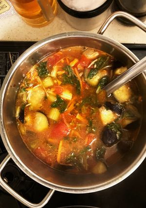 今日のスープ　トマト茄子-レシピのメイン写真
