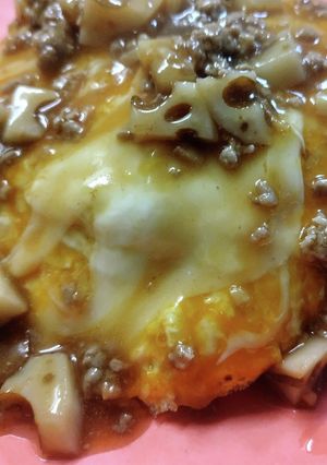 ひき肉レンコンの、和風天津飯-レシピのメイン写真