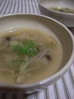 緑豆春雨とネギときのこの中華風スープ-レシピのメイン写真