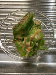 オクラのごまあえ 素と混ぜるだけ-レシピのメイン写真