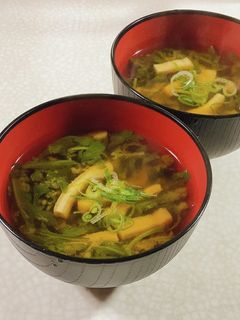 菊菜と油揚げのみそ汁-レシピのメイン写真