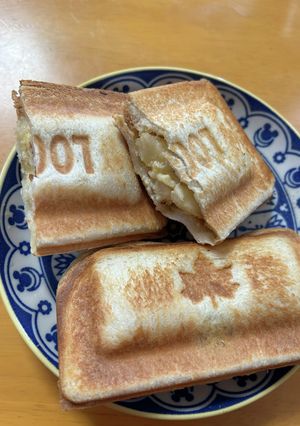 プリンバナナホットサンド-レシピのメイン写真
