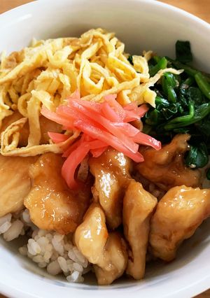 鶏胸肉で照り焼き丼（覚書）-レシピのメイン写真