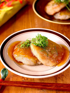 モチモチ♪れんこんあんかけお豆腐もち-レシピのメイン写真