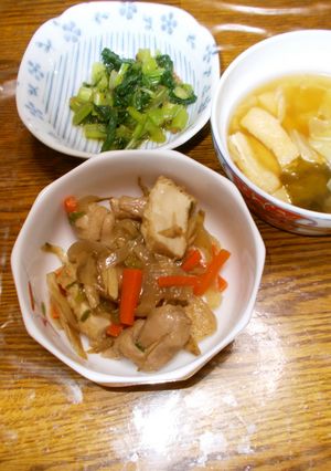 鶏肉とごぼうと玉ねぎの煮物-レシピのメイン写真