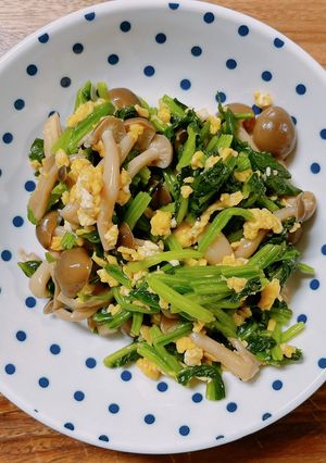 給食のほうれん草のしめじ和え-レシピのメイン写真
