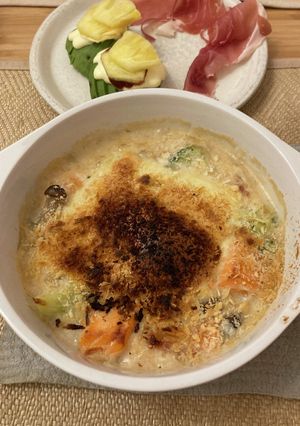 サーモンと色々野菜のクリームグラタン-レシピのメイン写真