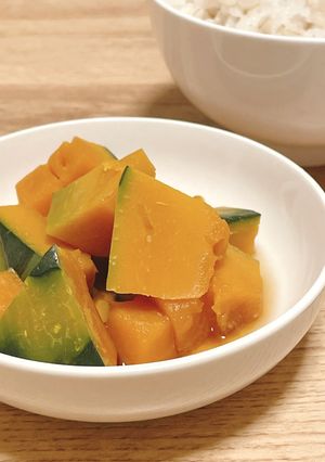 レンジでかぼちゃの煮物-レシピのメイン写真