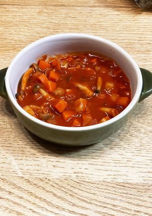栄養満点！トマトジュースでミネストローネ-レシピのメイン写真