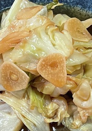 風邪予防♡キャベツとニンニクのポン酢炒め-レシピのメイン写真