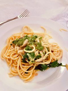 ほうれん草、卵と椎茸のクリームパスタ-レシピのメイン写真